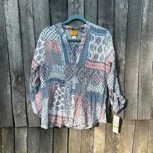 Nwt Ruby Rd. Long Sleeve Blouse size Small